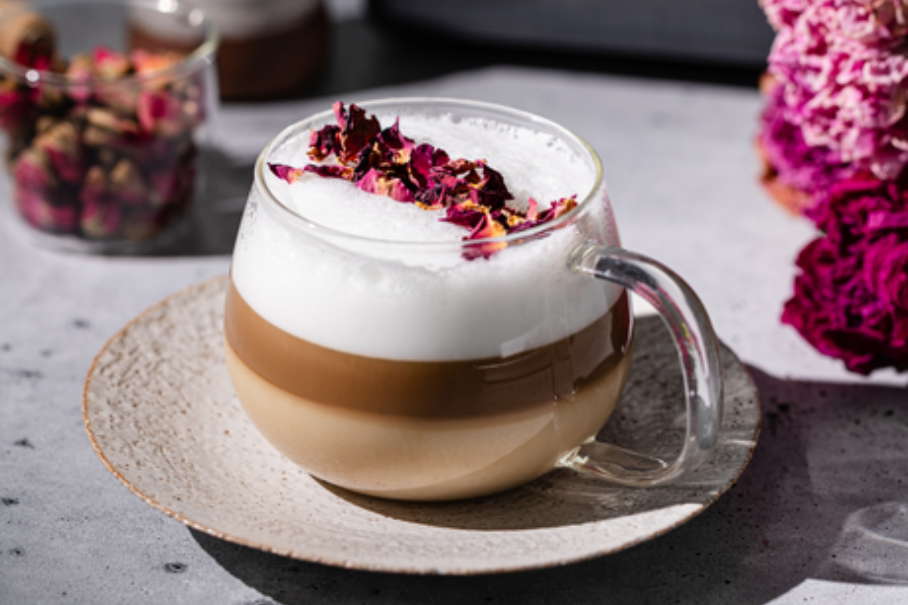 Rose Cardamom Latte